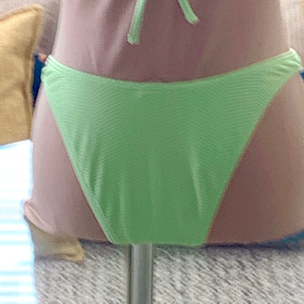 lime green high cut bikini bottoms size M - Picture 4 of 6
